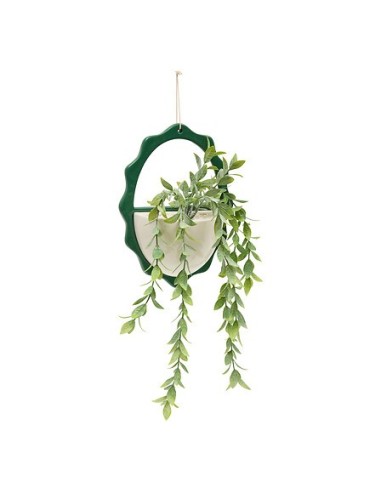 PIANTE E FIORI CON VASO: vendita online Pianta artificiale sospesa, vaso ceramica assortito, Chéri, H. 40 cm, 19,5 x 9 x 52 c...