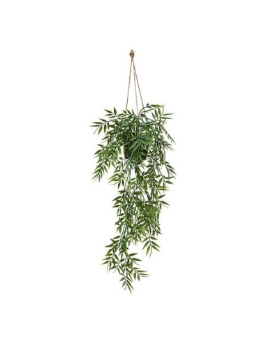 PIANTE E FIORI CON VASO: vendita online Bambù pensile, pianta artificiale verde, Liora, H. 67 cm, 10 x 10 x 75 cm in offerta