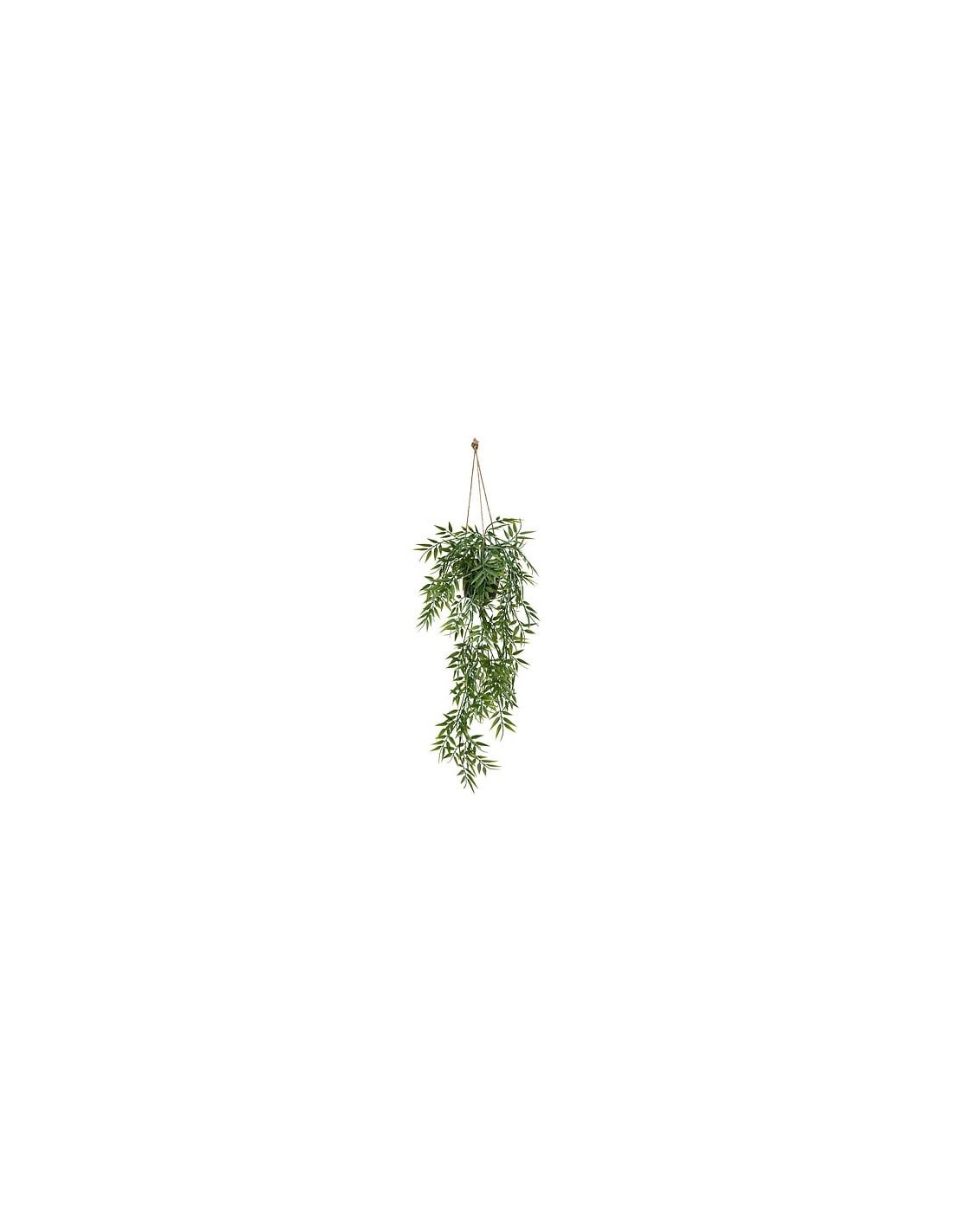 PIANTE E FIORI CON VASO: vendita online Bambù pensile, pianta artificiale verde, Liora, H. 67 cm, 10 x 10 x 75 cm in offerta