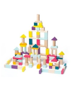Set Cubika 100 blocchi legno multicolore CBK15184 |shopincasa.it