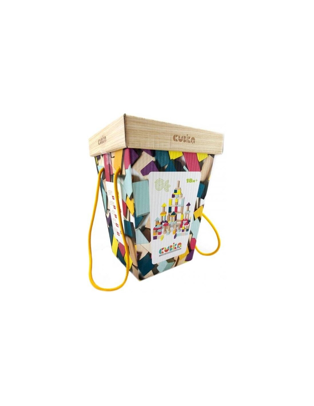 Set Cubika 100 blocchi legno multicolore CBK15184 |shopincasa.it