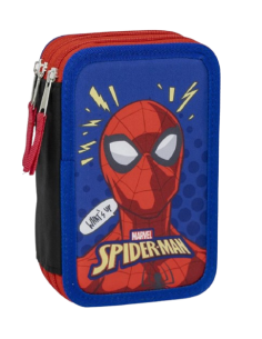 Astuccio Spiderman completo con 3 scomparti e accessori |shopincasa.it