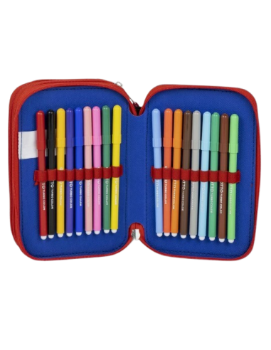 Astuccio Spiderman completo con 3 scomparti e accessori |shopincasa.it