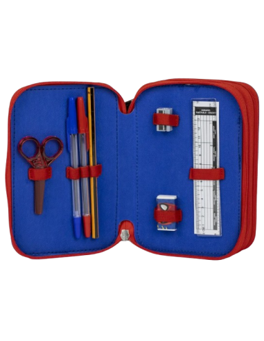 Astuccio Spiderman completo con 3 scomparti e accessori |shopincasa.it