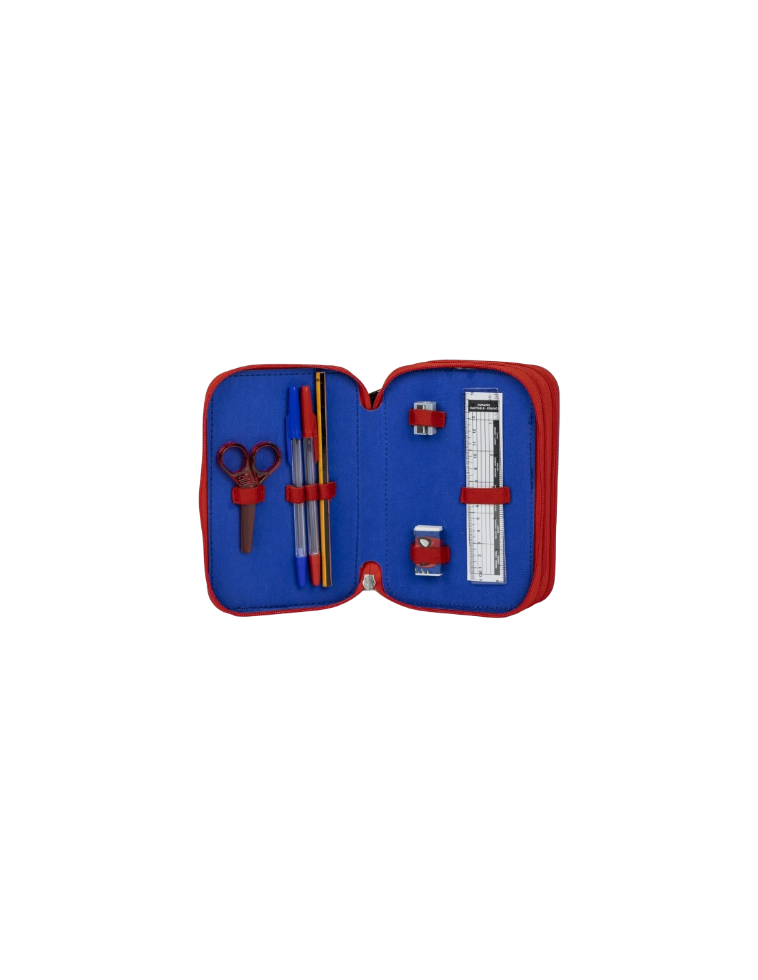 Astuccio Spiderman completo con 3 scomparti e accessori |shopincasa.it