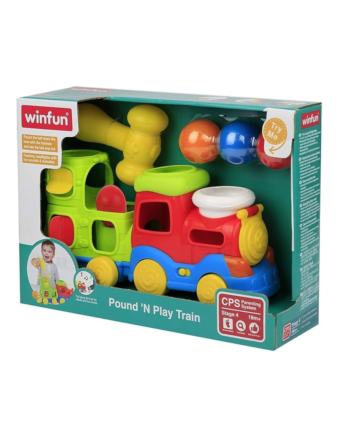 Trenino musicale batti palline con luci e suoni Winfun |shopincasa.it