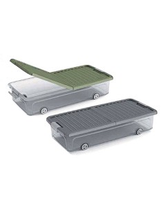 W BOX CONTENITORE 35LT CON RUOTE ASSORTITO 74X37X16,5CM