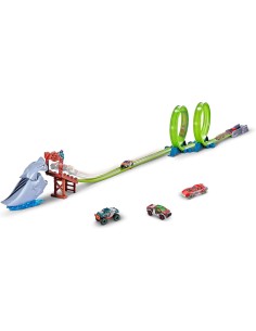 Pista doppio loop con squalo e auto Metal Machines ZUR6760 | shopincasa.it