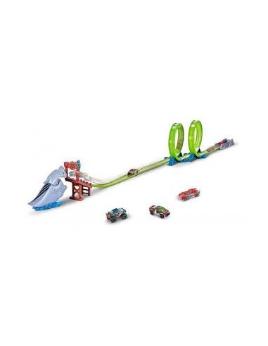 Pista doppio loop con squalo e auto Metal Machines ZUR6760 | shopincasa.it