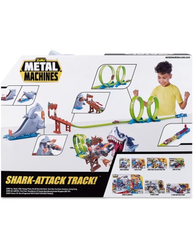 Pista doppio loop con squalo e auto Metal Machines ZUR6760 | shopincasa.it