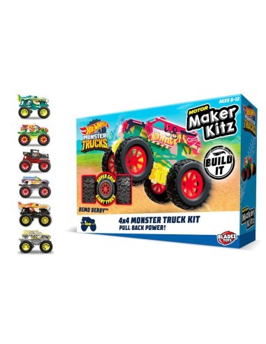 Hot Wheels Monster Truck Maker Kitz con motori pull-back | shopincasa.it