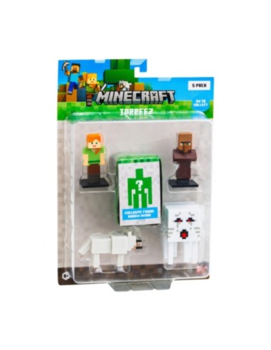Minecraft Set 5 Personaggi Assortiti MCR175755 Ufficiale +6 Anni | Shop in Casa