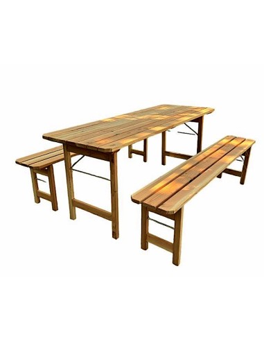SET BIRRERIA 70X200CM LEGNO MASSELLO DI DOUGLAS