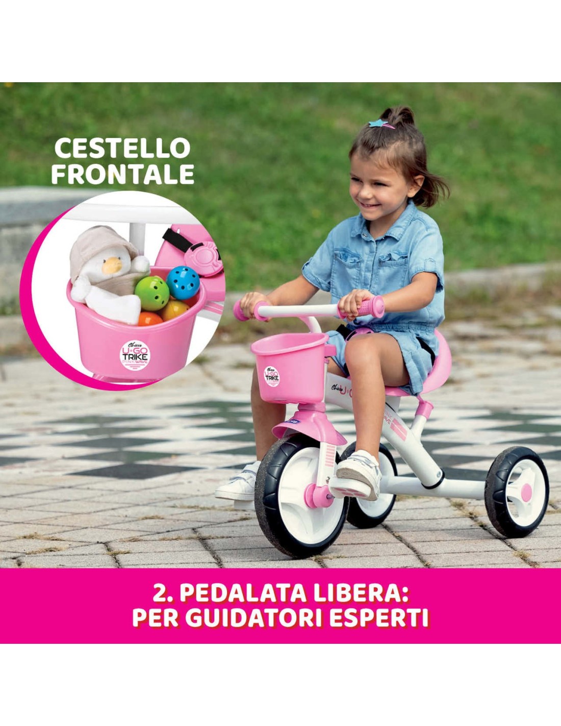Chicco Triciclo U-GO 2 in 1 – Con Manico Telescopico | Shopincasa.it