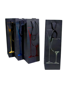 BUSTA PORTABOTTIGLIA 56418 DECORO VINO 12X9X36CM