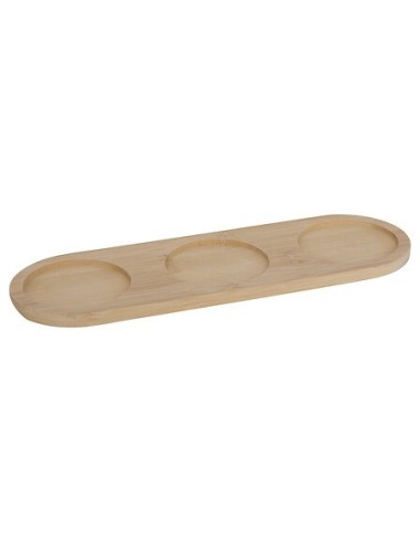 ACCESSORI VARI: vendita online Servizio aperitivo 4 pezzi, coppette stoneware, vassoio bambù, beige e moka, design elegante, ...