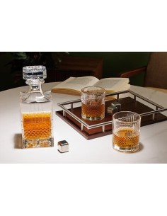 ACCESSORI VARI: vendita online Set whisky Jules, caraffa e 2 bicchieri, vetro trasparente, base in MDF, collezione Sky Lounge...