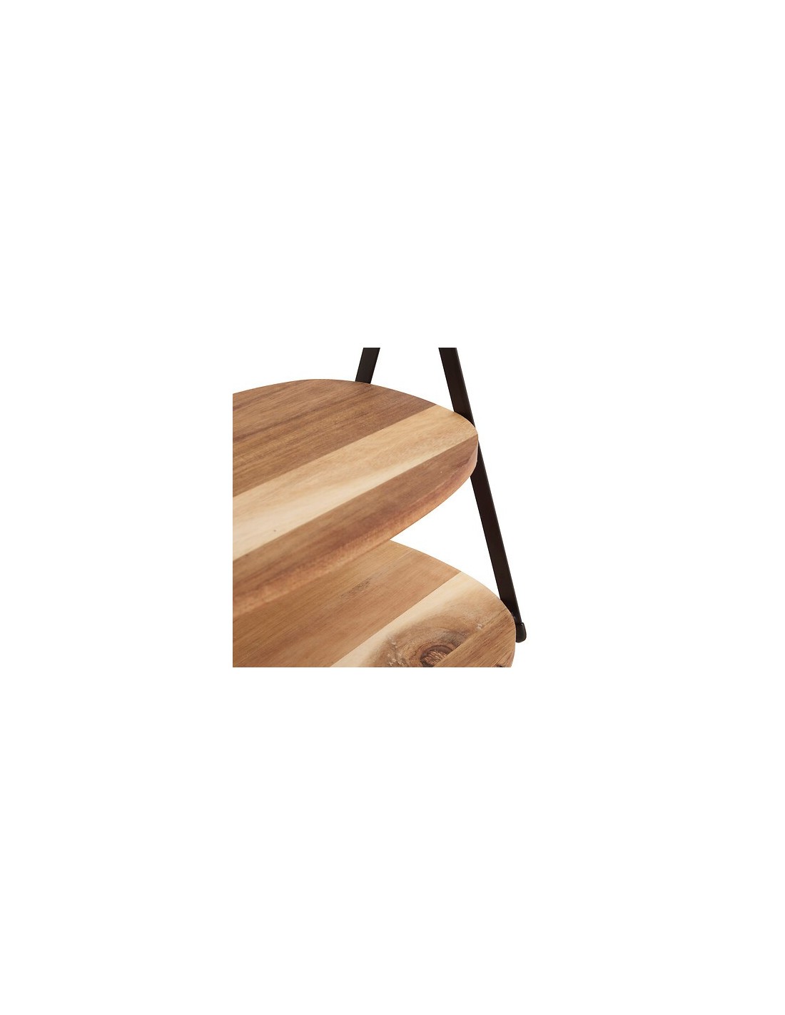 ACCESSORI VARI: vendita online Vassoio a 2 piani Mina, legno di acacia e struttura in metallo nero, moderno, smontabile, 27,5...