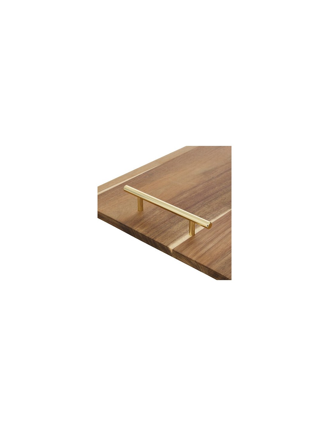ACCESSORI VARI: vendita online Vassoio Mina Gold, legno di acacia, manici in acciaio inox dorato, elegante, resistente, 40x30...