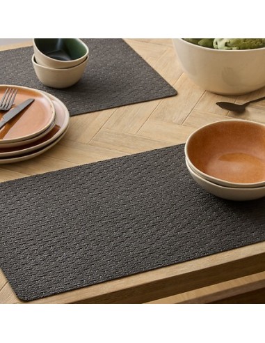 TOVAGLIETTE E TAPPETINI: vendita online Tovaglietta Ely, 49 x 33 cm, Grigio Scuro, PU, Moderna, Antiscivolo in offerta