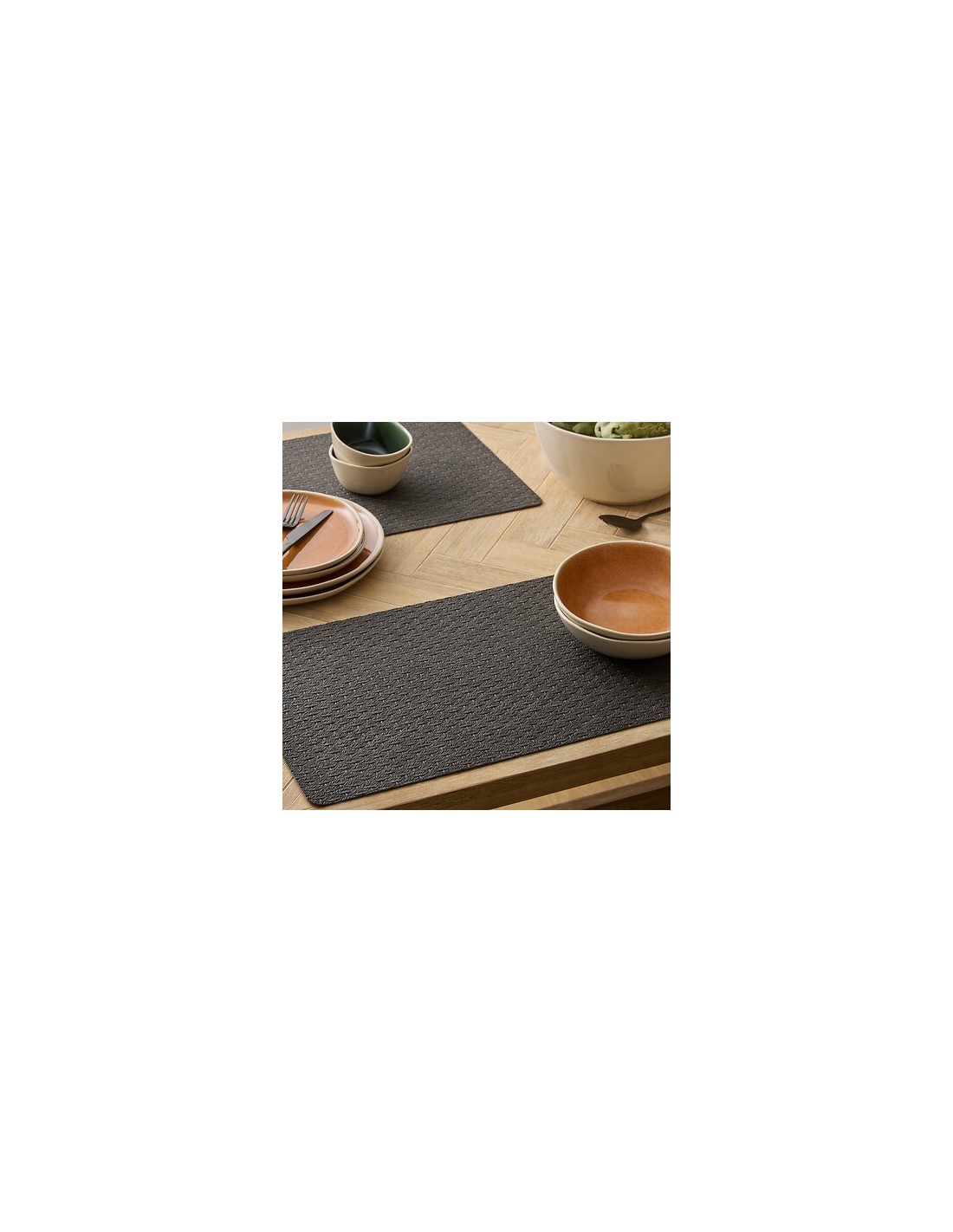 TOVAGLIETTE E TAPPETINI: vendita online Tovaglietta Ely, 49 x 33 cm, Grigio Scuro, PU, Moderna, Antiscivolo in offerta