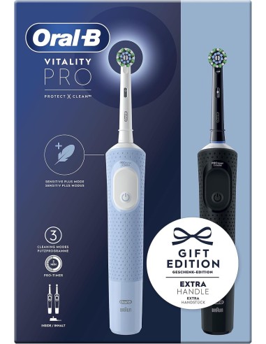 Oral-B Vitality Pro Spazzolini Elettrici – 2 Pezzi Nero e Blu | Shopincasa.it