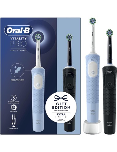 Oral-B Vitality Pro Spazzolini Elettrici – 2 Pezzi Nero e Blu | Shopincasa.it