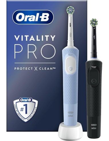 Oral-B Vitality Pro Spazzolini Elettrici – 2 Pezzi Nero e Blu | Shopincasa.it