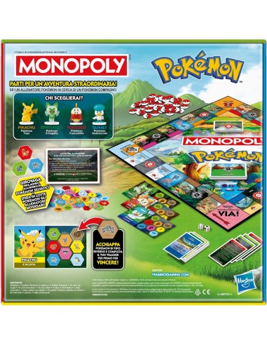 Gioco da tavolo Monopoly Pokémon versione italiana con pedine e carte | shopincasa.it