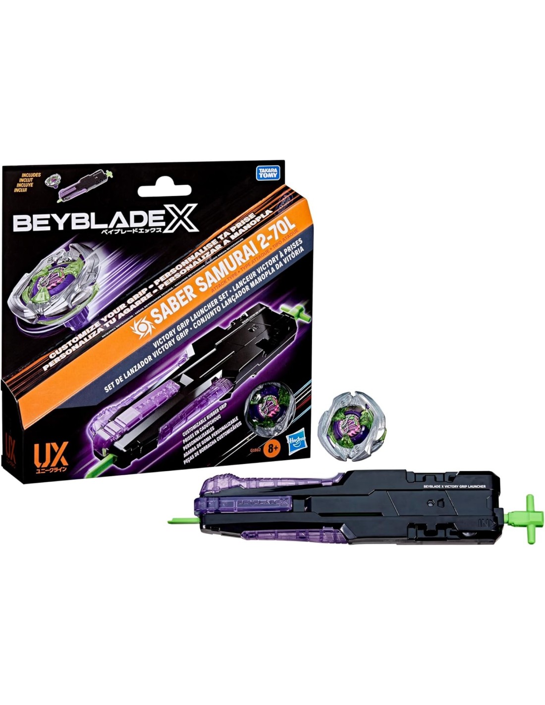 Set Beyblade X con Victory Grip, lanciatore destrorso e trottola attacco | shopincasa.it