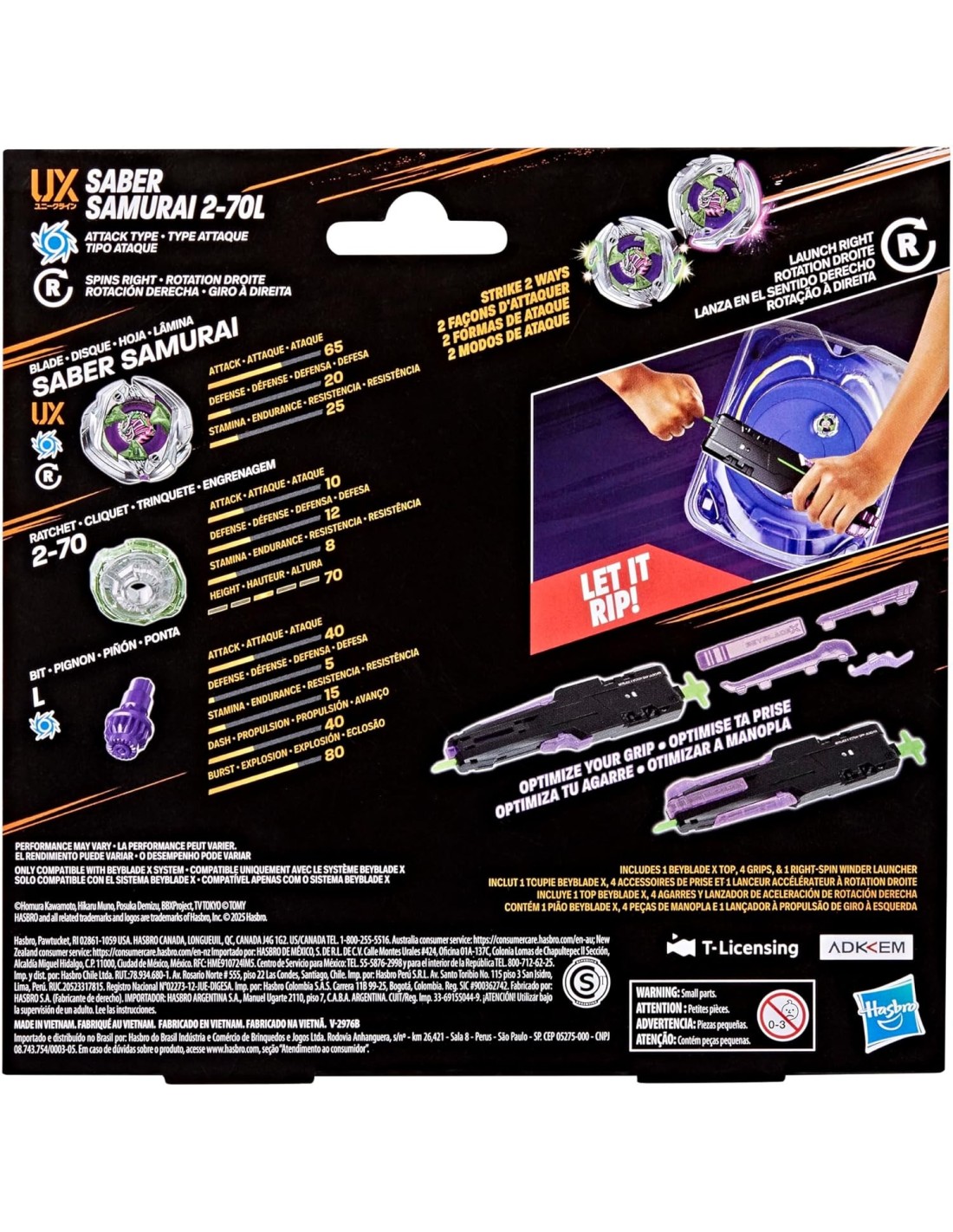 Set Beyblade X con Victory Grip, lanciatore destrorso e trottola attacco | shopincasa.it