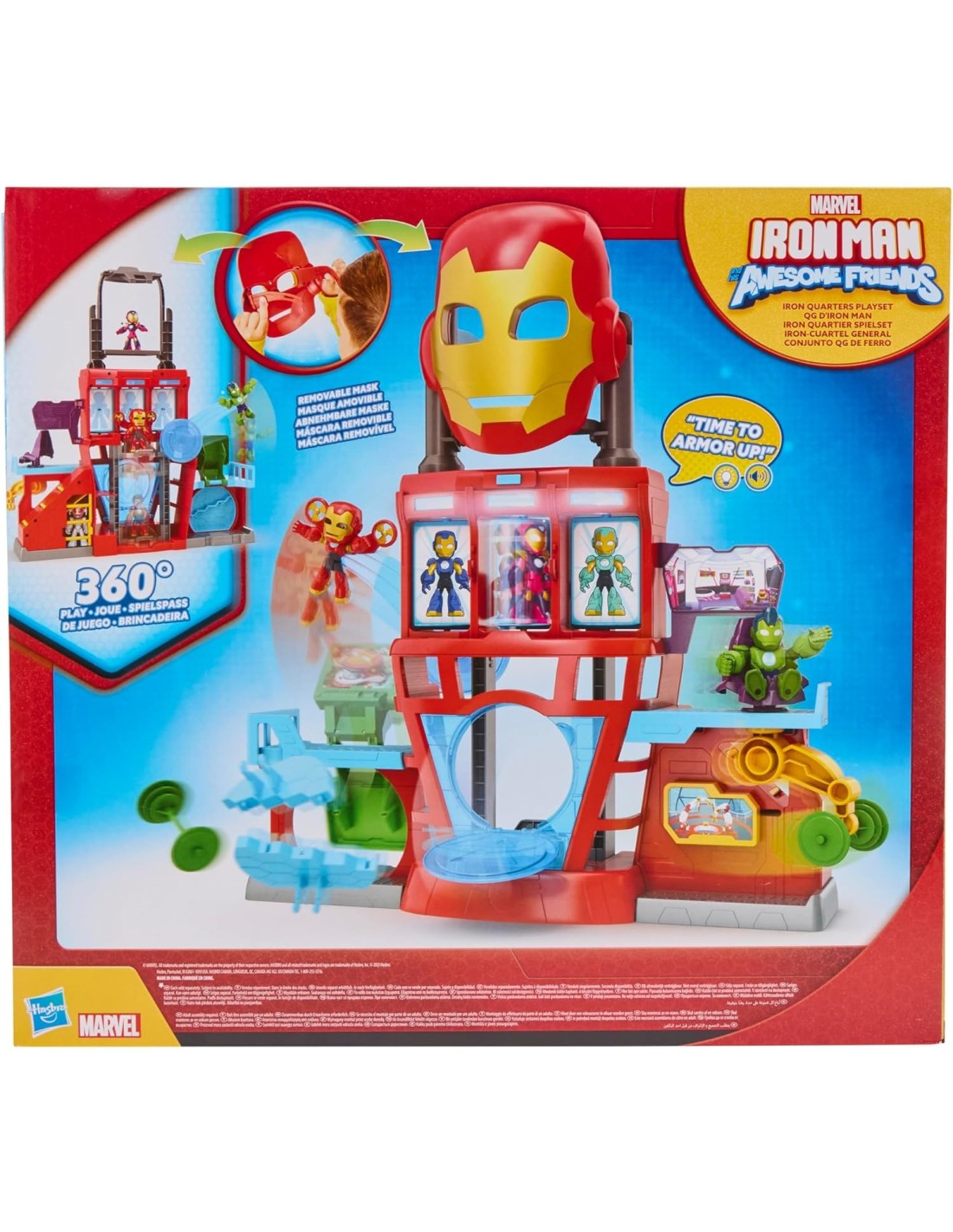 Playset Iron Quarters Iron Man Marvel luci suoni Ultron 7,6 cm | shopincasa.it
