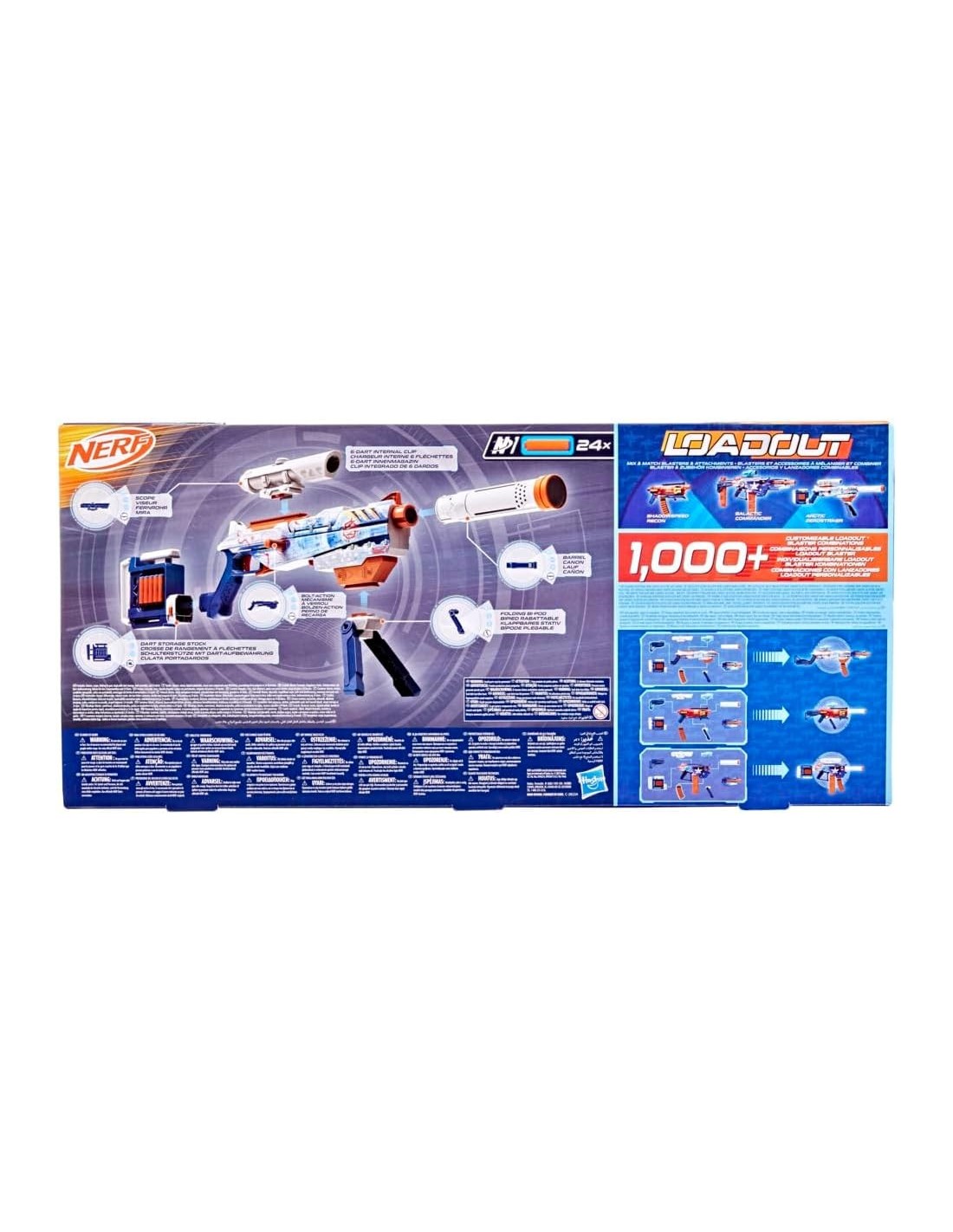 Blaster Nerf Arctic Zerostriker con 24 dardi N1 | shopincasa.it