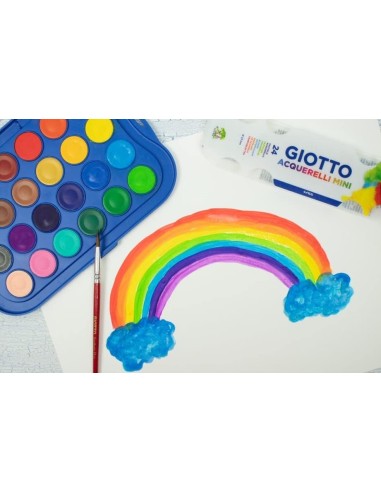 Giotto Acquerelli 24 Colori + Pennello – Tempere a Base d’Acqua | Shopincasa.it