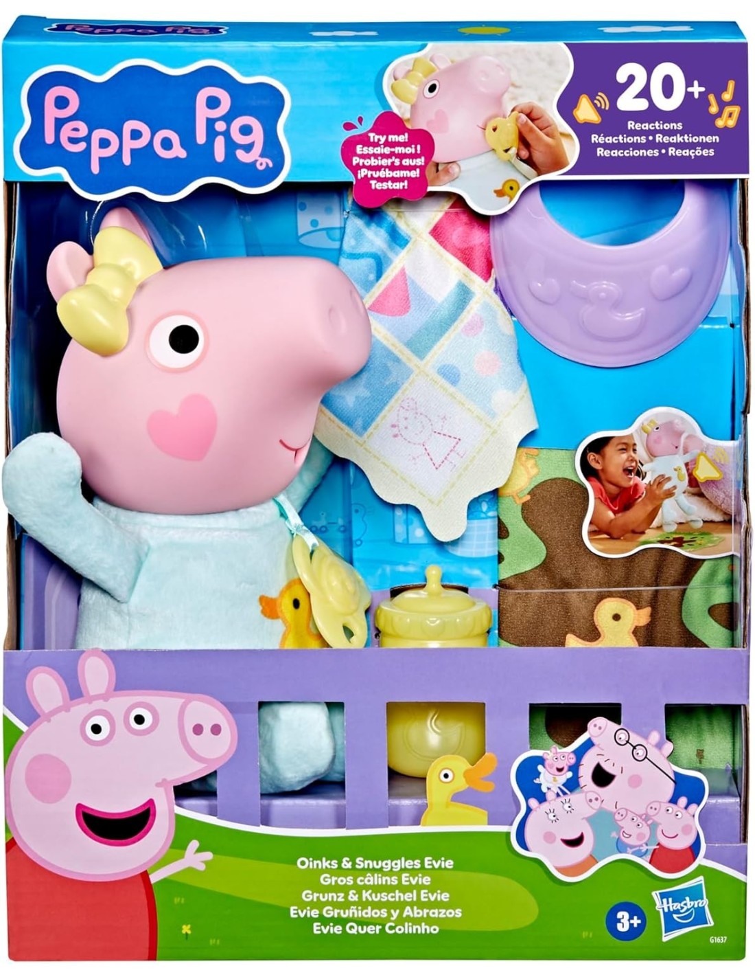 Peppa Pig Bambola Interattiva Baby Evie 28 cm con accessori | shopincasa.i