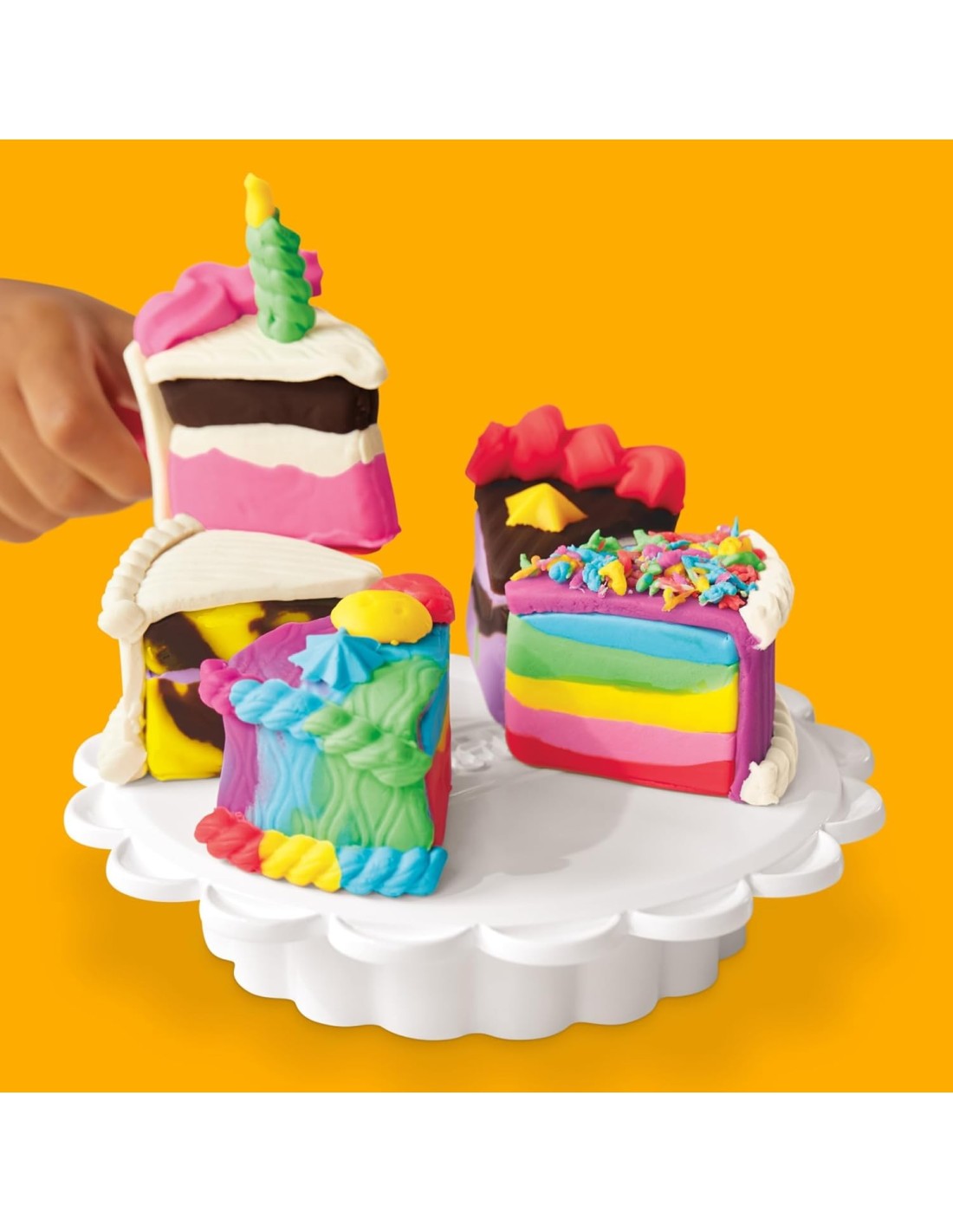 Play-Doh Super Slice Cake Playset con 11 vasetti di pasta modellabile e accessori | shopincasa.it