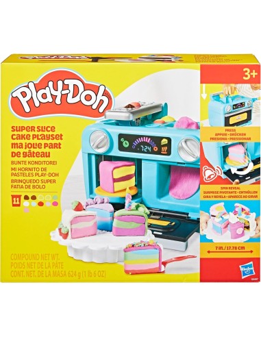 Play-Doh Super Slice Cake Playset con 11 vasetti di pasta modellabile e accessori | shopincasa.it