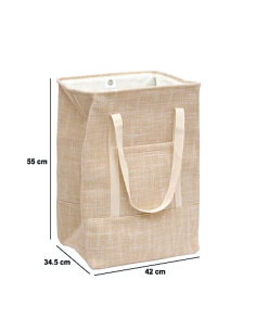 PORTABIANCHERIA 206944 POLIESTERE 70LT BEIGE 42X34X55CM