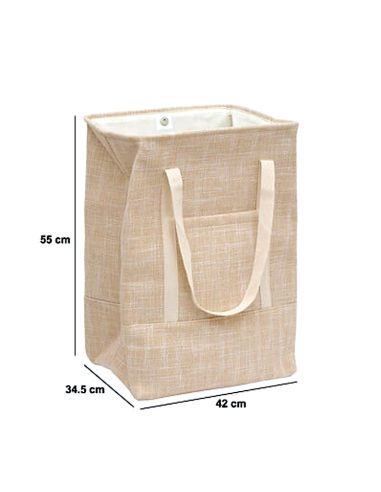 PORTABIANCHERIA 206944 POLIESTERE 70LT BEIGE 42X34X55CM