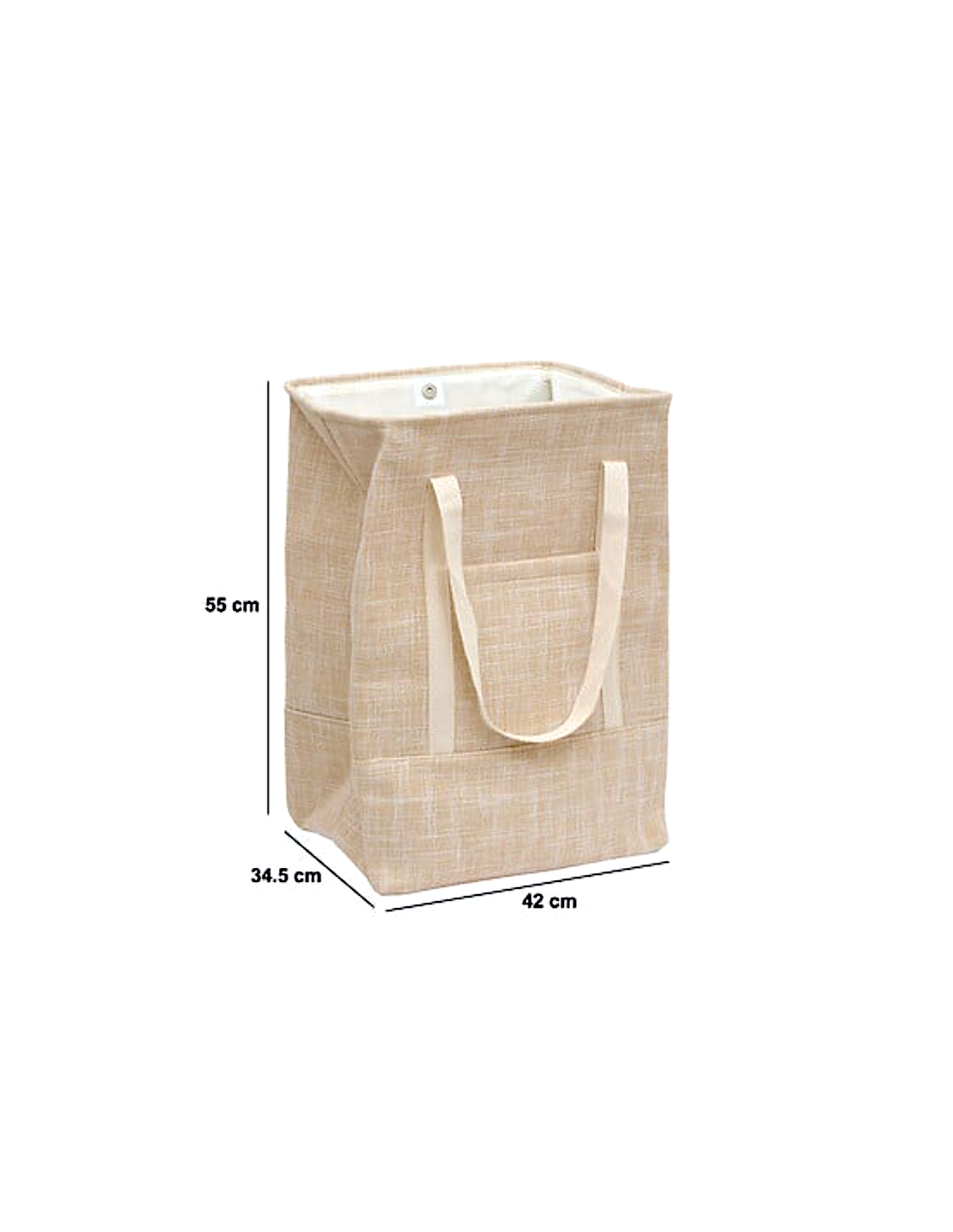 PORTABIANCHERIA 206944 POLIESTERE 70LT BEIGE 42X34X55CM