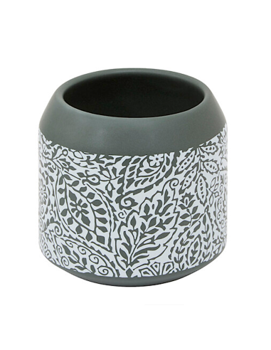 PORTASPAZZOLINI 211406A ARBORIA VERDE 9X9CM CERAMICA
