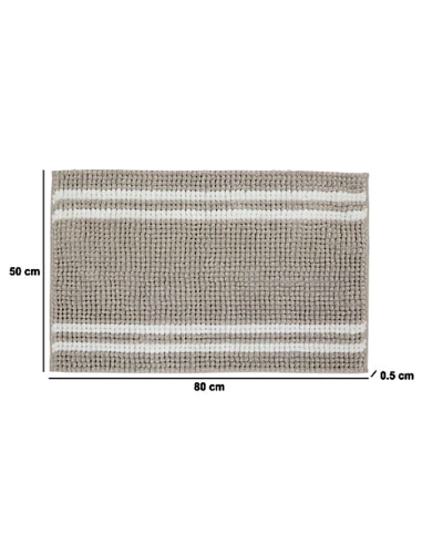 TAPPETO BAGNO 211426A MARRONE 80X50CM POLIESTERE