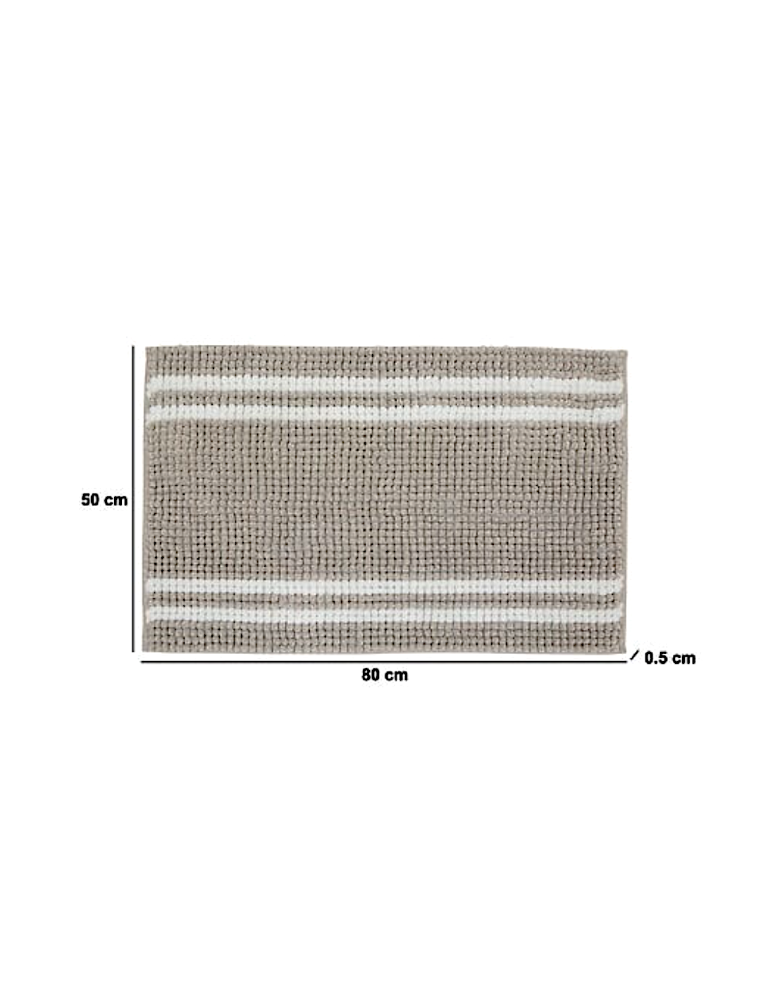 TAPPETO BAGNO 211426A MARRONE 80X50CM POLIESTERE