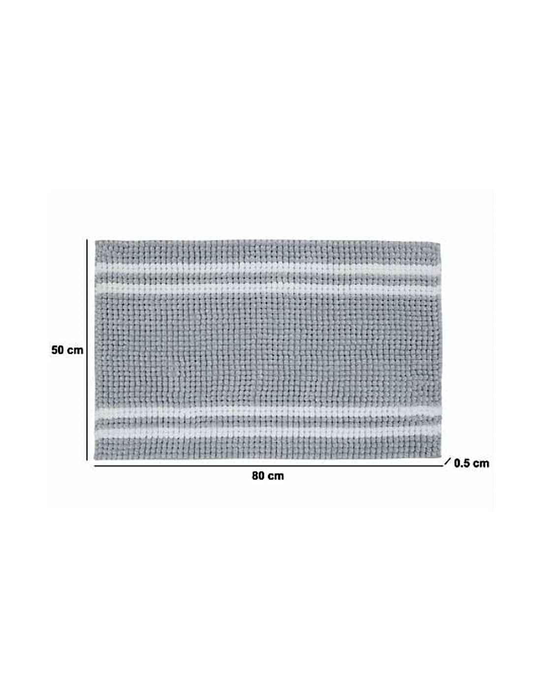 TAPPETO BAGNO 241426B GRIGIO 80X50CM POLIESTERE