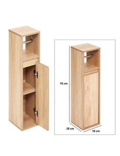 PORTAROTOLO 212800 ABANA CON SCOMPARTO 18X20X78CM LEGNO