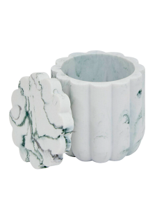 CONTENITORE 213324 MARBY 9X9CM RESINA BIANCO