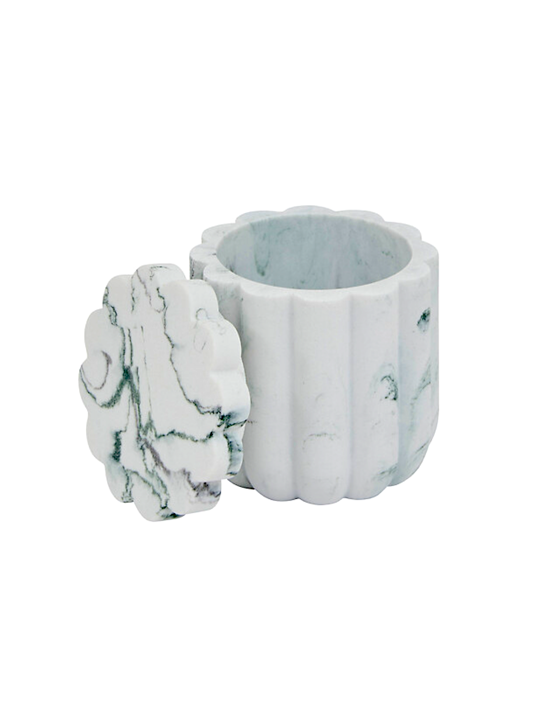 CONTENITORE 213324 MARBY 9X9CM RESINA BIANCO