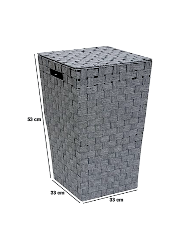 PORTABIANCHERIA 213342A LISE GRIGIO 33X33X53CM POLIESTERE