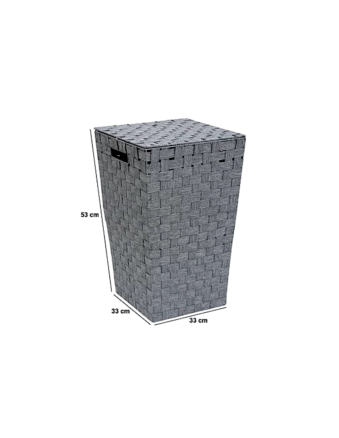 PORTABIANCHERIA 213342A LISE GRIGIO 33X33X53CM POLIESTERE
