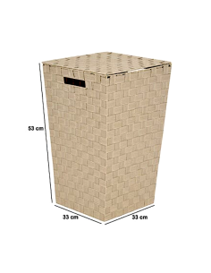 PORTABIANCHERIA 213342B LISE BEIGE 33X33X53CM POLIESTERE